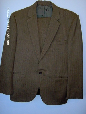 Green/brown Modern Suit-Mn Mod Su 3350-40-2pc-Size 40
