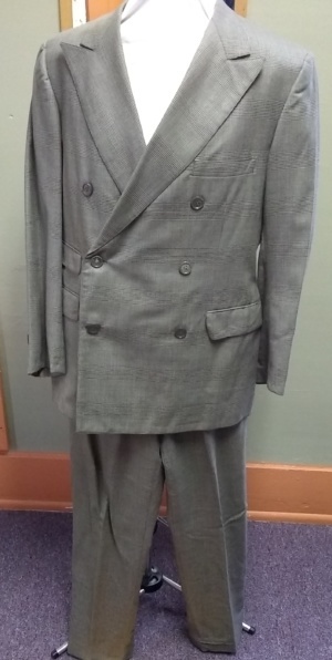 Green and brown Modern Suit-Mn Mod Su 3377-40-2pc-Size 40