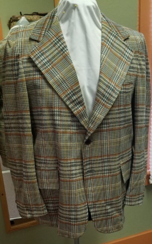 Green, white, orange Modern Suit-Mn Mod Su 3381-42-Size 42