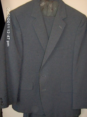 Blue Modern Suit-Mn Mod Su 4452-42-2pc-Size 42