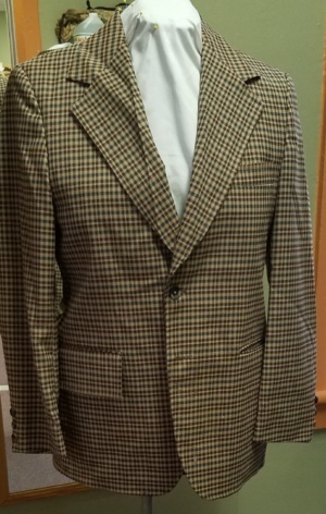 Brown, tan, and green Modern Suit-Mn Mod Su 6376-42-Size 42
