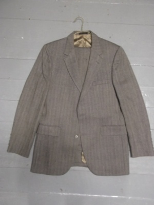 Brown/grey Modern Suit-Mn Mod Su 6454-42-2pc-Size 42