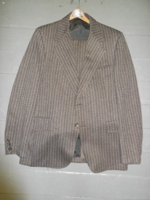 Brown/grey Modern Suit-Mn Mod Su 6553-44-2pc-Size 44