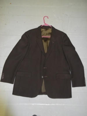 Brown Modern Suit-Mn Mod Su 6603-46-Size 46