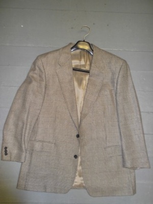 Brown and Ivory Modern Suit-Mn Mod Su 6678-46-Size 46