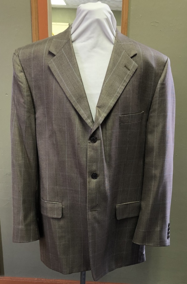 Brown and blue Modern Suit-Mn Mod Su 6725-46-Size 46
