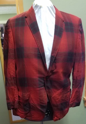 Red and black Modern Suit-Mn Mod Su 7475-42-Size 42