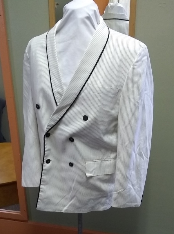 White and black Modern Suit-Mn Mod Su 8352-38-Size 38