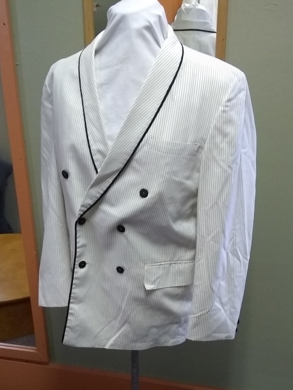 White and black Modern Suit-Mn Mod Su 8353-39-Size 39