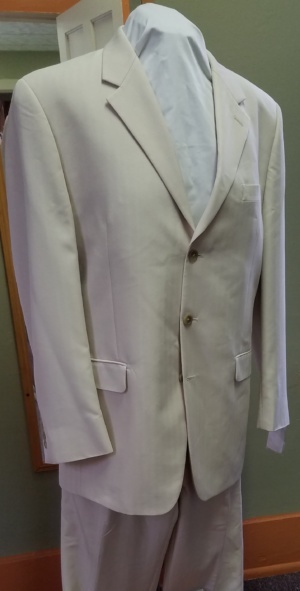 White Modern Suit-Mn Mod Su 8600-44-2pc-Size 44