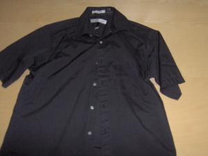 Black Short Sleeve Dress Shirt-Mn SS Sht 1400-Neck 15.5
