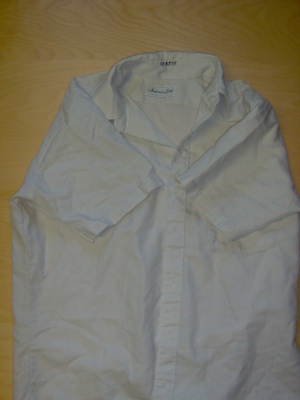 white short sleeve shirt-Mn SS Sht 8202-Neck-15.5