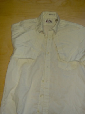 Cream short sleeve shirt-Mn SS Sht 8203-Neck-15.5