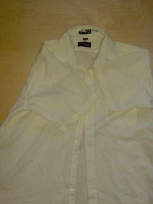 White Short Sleeve Shirt-Mn SS Sht 8401-Neck 16.5