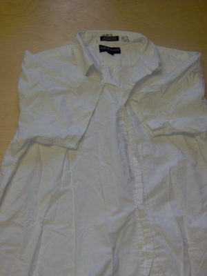 white short sleeve shirt-Mn SS Sht 8805-Neck-18.5