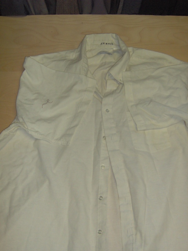 white short sleeve shirt-Mn SS Sht 8806-Neck-18.5
