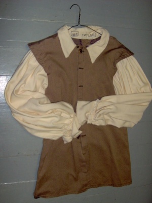 brown and cream Cavalier Shirt-Mn Sh Vst 6201-Cyrano04-Chest 40