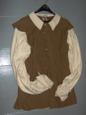 brown and cream Cavalier Shirt-Mn Sh Vst 6400-Cyrano04-Chest 44