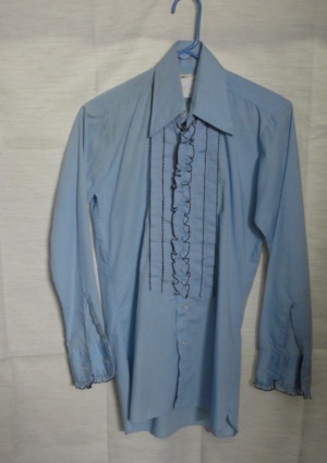 Blue Tuxedo Shirt-Mn Tx Sht 4220-Neck 15.5