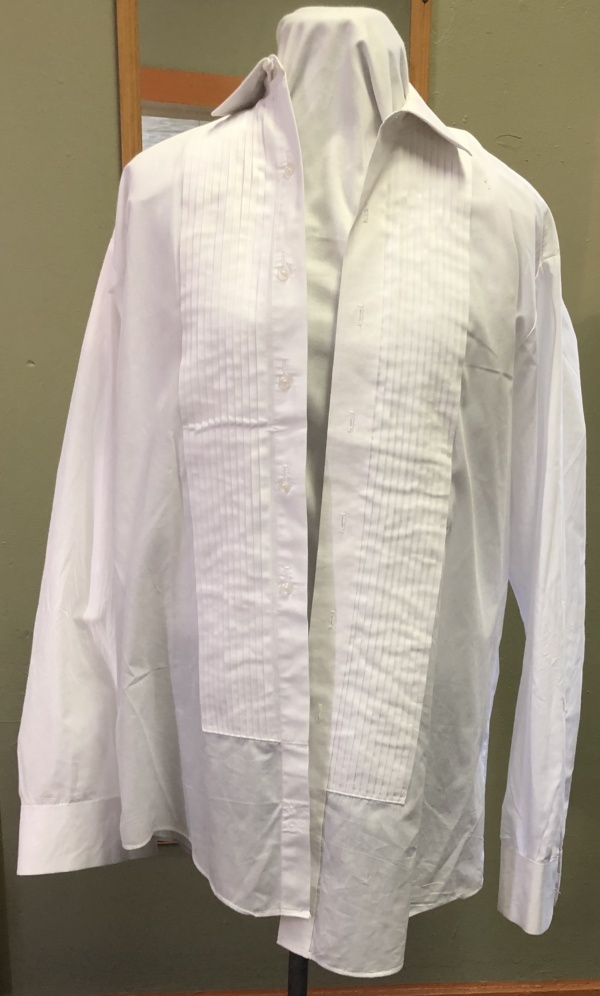 White Tuxedo Shirt-Mn Tx Sht 8021-Neck 14