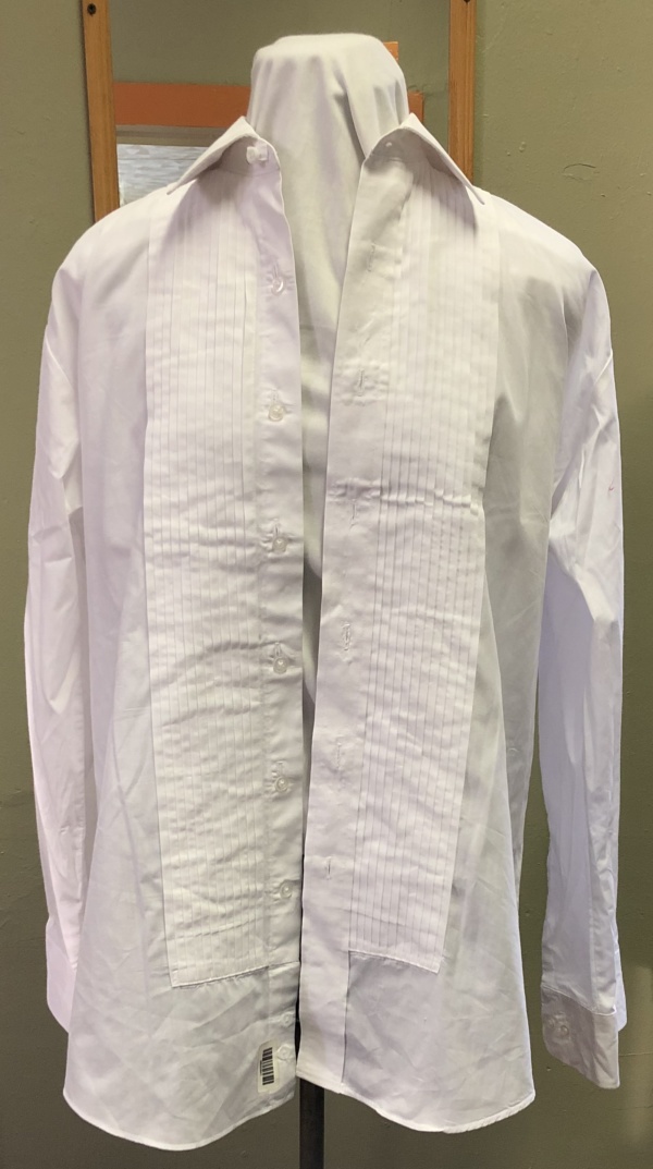 White Tuxedo Shirt-Mn Tx Sht 8222-Neck 15