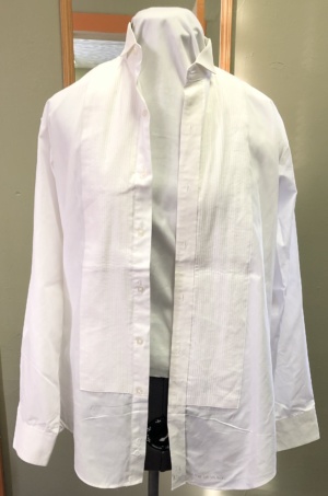 White Tuxedo Shirt-Mn Tx Sht 8225-Neck 15
