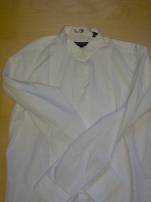 White Tuxedo Shirt-Mn Tx Sht 8441-Neck 16.5