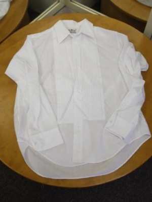 white Tuxedo Shirt-Mn Tx Sht 8445-Neck 16.5