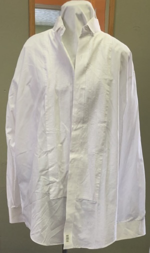 White Tuxedo Shirt-Mn Tx Sht 8448-Neck 16