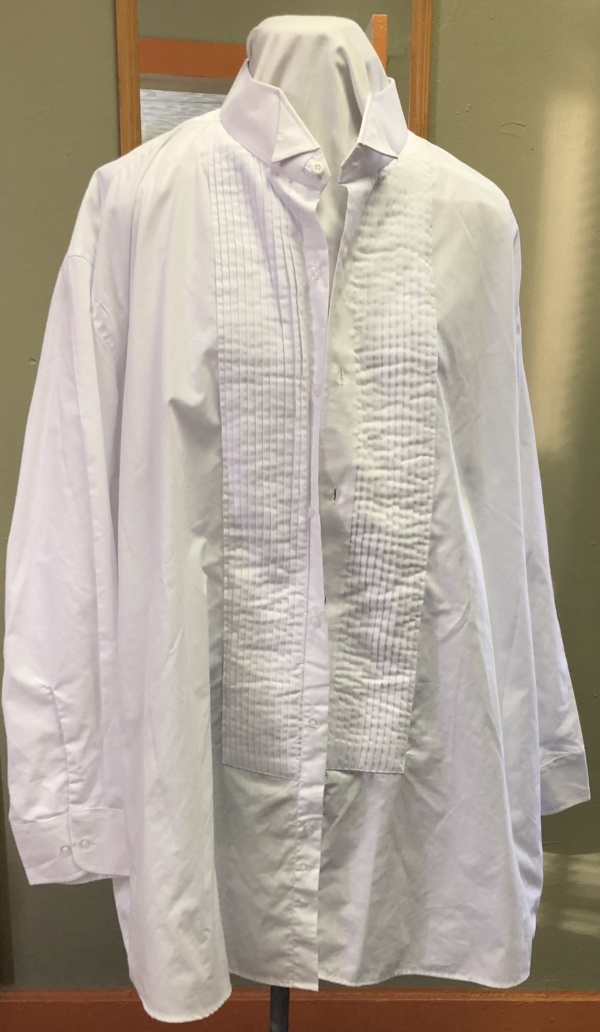 White Tuxedo Shirt-Mn Tx Sht 8840-Neck 18