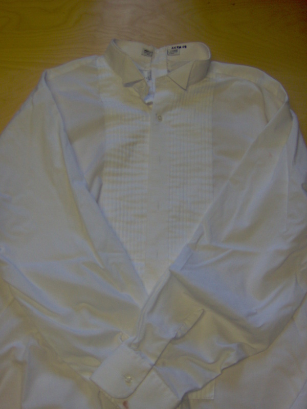White Tuxedo Shirt-Mn Tx Sht 8860-Neck 20.5