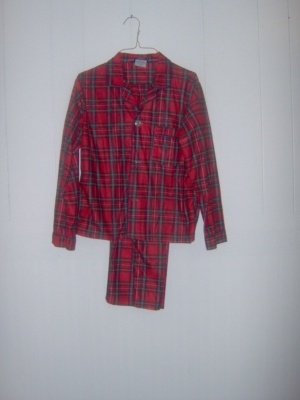 Red and black Pajamas-PJ 7075-Top Chest 36