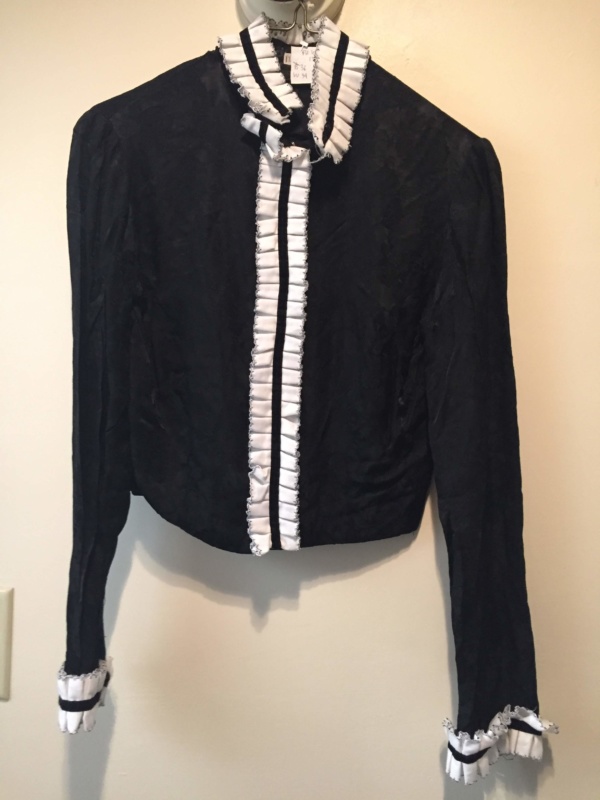 Black white Period Blouse-Pd Bl 1301-Bust 36