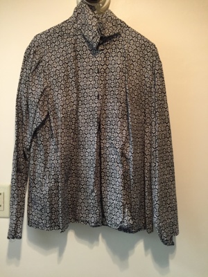 Black white Period Blouse-Pd Bl 1825-Bust 46