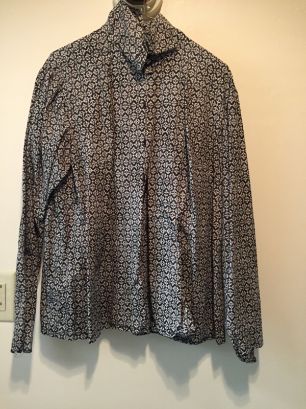 Black white Period Blouse-Pd Bl 1825-Bust 46