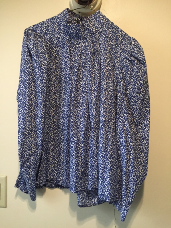 Blue white Period Blouse-Pd Bl 4926-Bust 50