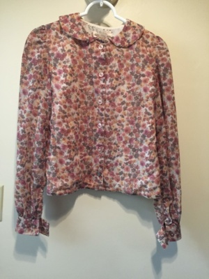 Brown red yellow Period Blouse-Pd Bl 6225-Bust 34