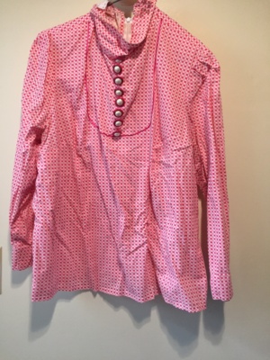 Pink white Period Blouse-Pd Bl 7975-Bust 50