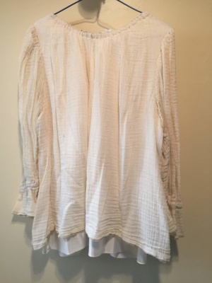 White Period Blouse-Pd Bl 8500-Bust 40