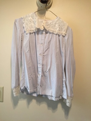 White blue Period Blouse-Pd Bl 8550-Bust 40
