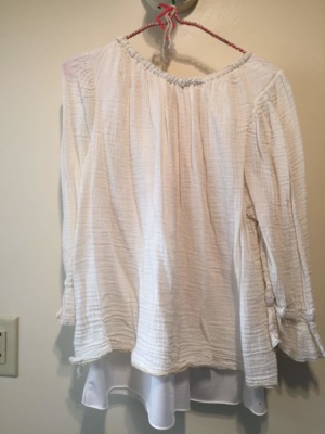 White Period Blouse-Pd Bl 8603-Bust 42