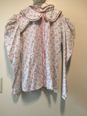 blue pink white Period Blouse-Pd Bl 8625-Bust 42