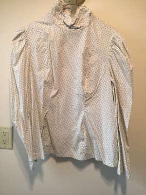 White green Period Blouse-Pd Bl 8627-Bust 43