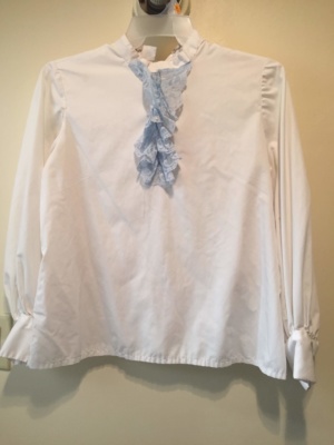 Blue white Period Blouse-Pd Bl 8707-Bust 44