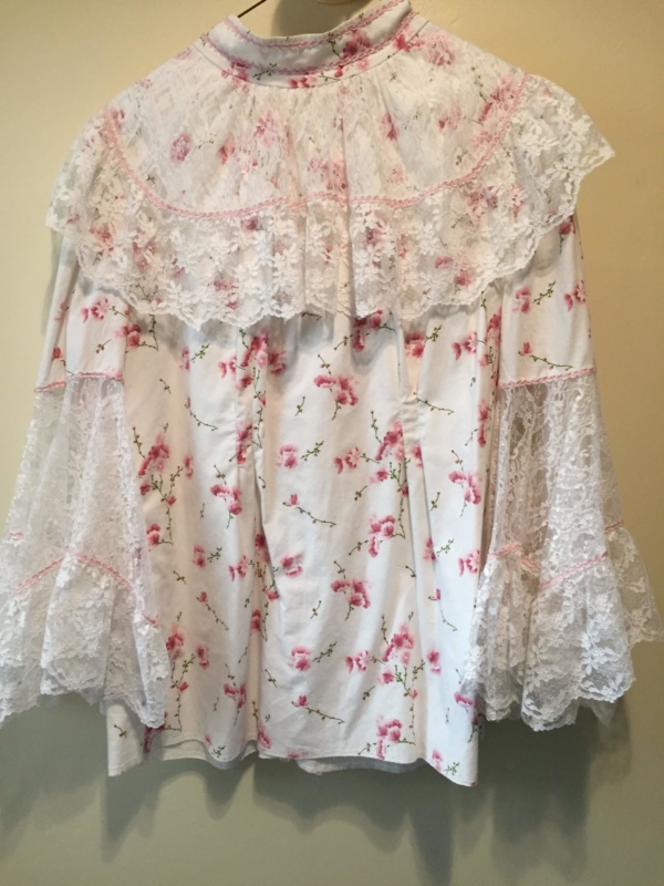 Pink white Period Blouse-Pd Bl 8725-Bust 44