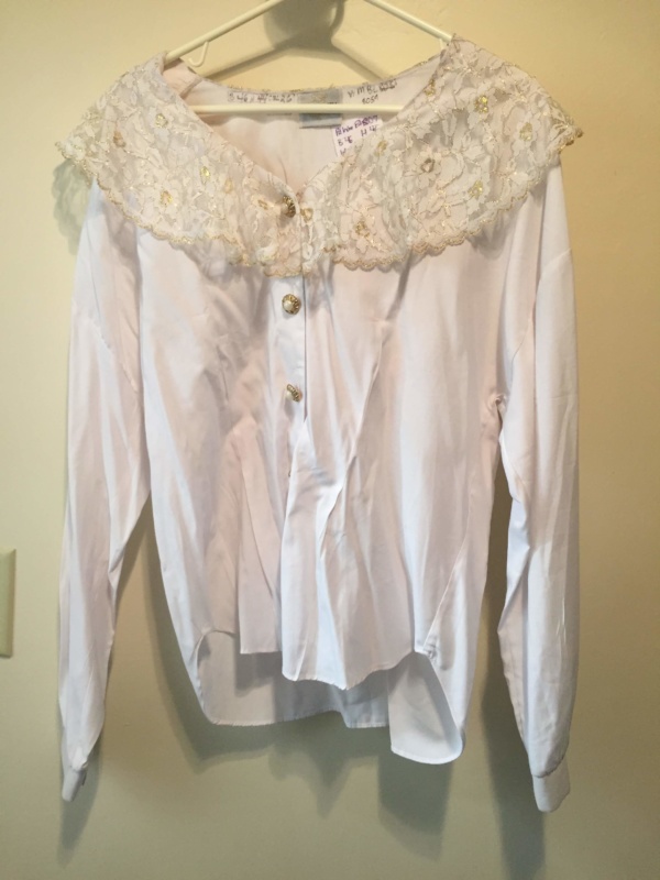 White Period Blouse-Pd Bl 8807-Bust 46