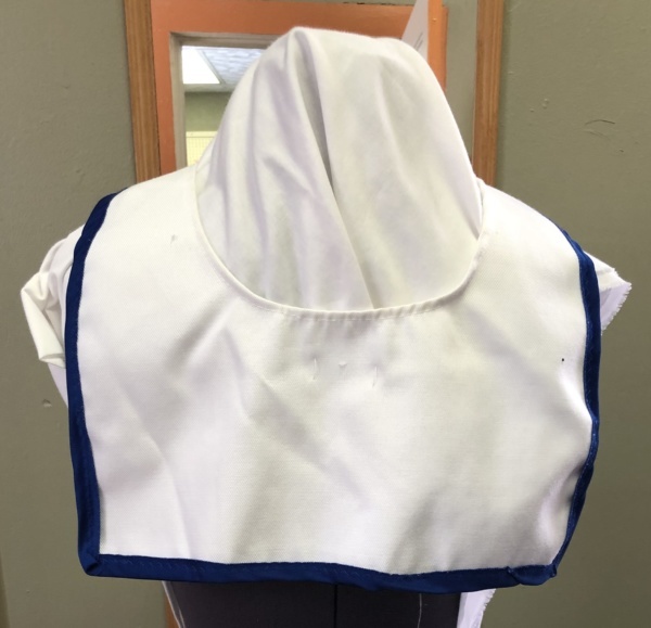 White and Medium Blue False Shirt Collar-SHT CLR 8017