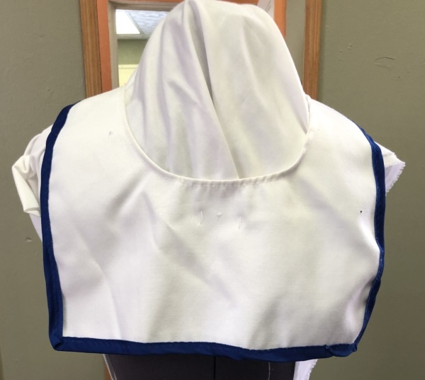 White and Medium Blue False Shirt Collar-SHT CLR 8018