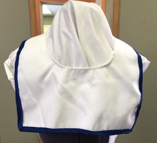 White and Medium Blue False Shirt Collar-SHT CLR 8019