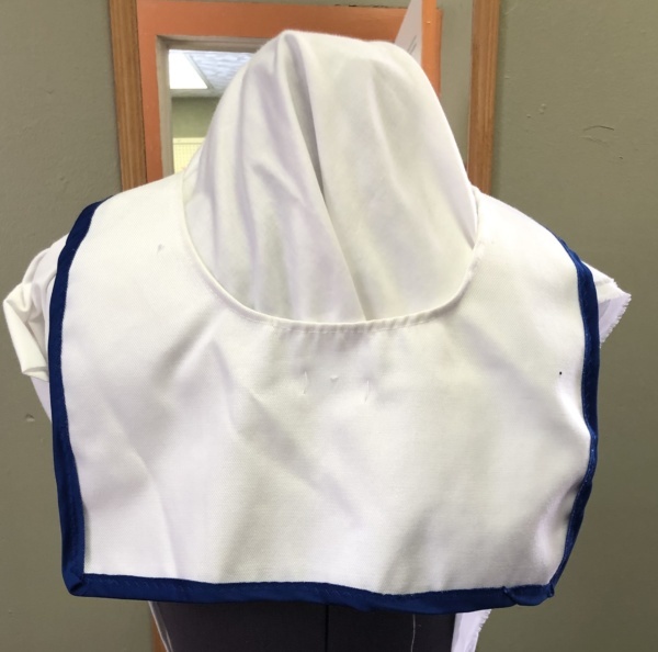 White and Medium Blue False Shirt Collar-SHT CLR 8020